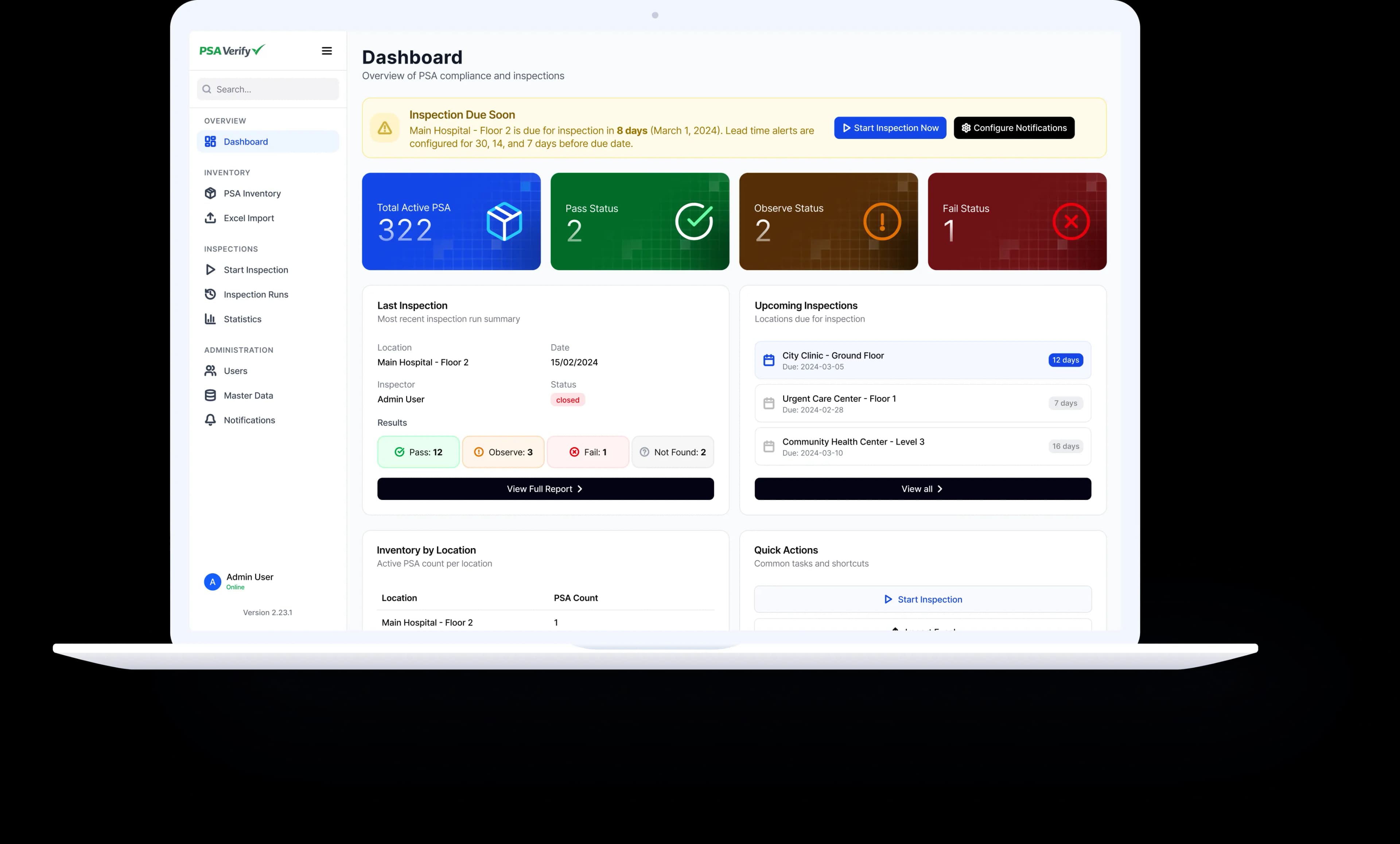 PSA Verify Dashboard